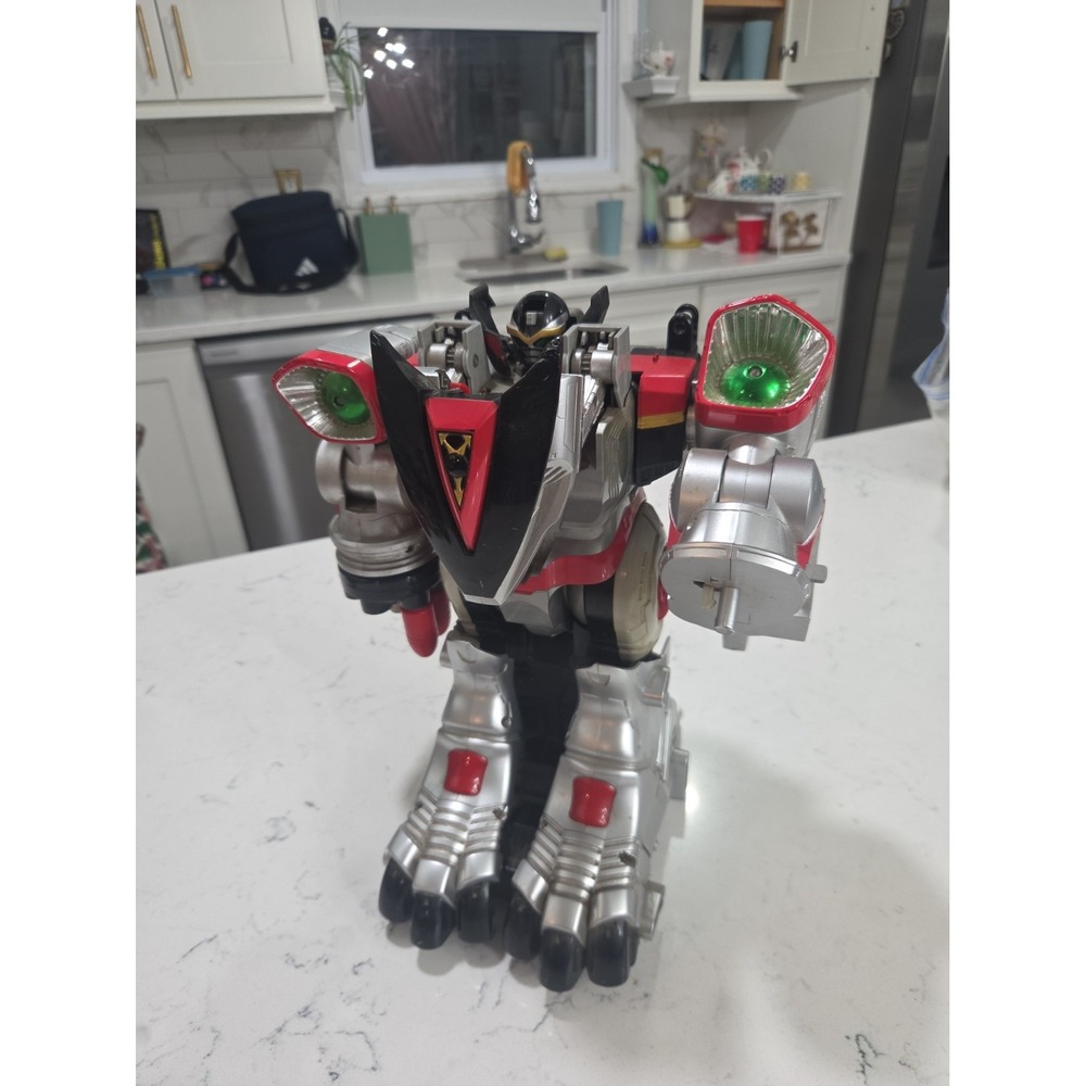 MMPR Power Rangers Time Force Deluxe Quantasaurus Rex Megazord Q-Rex 18"
